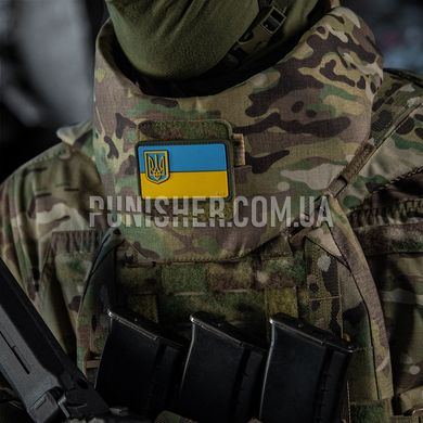 M-Tac Flag of Ukraine with coat of arms PVC Patch, Yellow/Blue, PVC