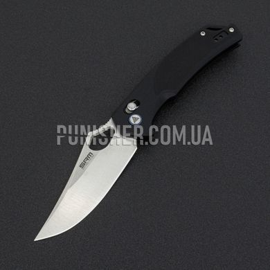 Нож складной SRM Retriever 9202, Черный, Нож, Складной, Гладкая