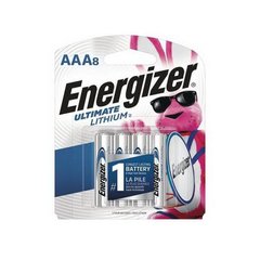 Батарейки Energizer Ultimate Lithium AAA 8 шт (1,5V), Срібний, AAA