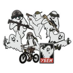 Dead Souls Group Ghost Sticker Pack, White/Black, Stickers