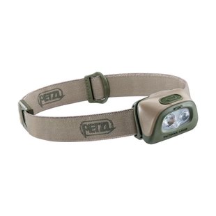 Petzl Tactikka + RGB 350 lm Headlamp, Desert Tan, Headlamp, Battery, Blue, Green, White, Red, 350