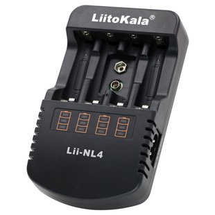 Зарядний пристрій LiitoKala Lii-NL4 для AA/AAA + 9V, Чорний