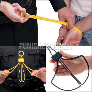 Одноразові наручники ASP Tri-Fold Restraints упаковка (6шт), Чорний