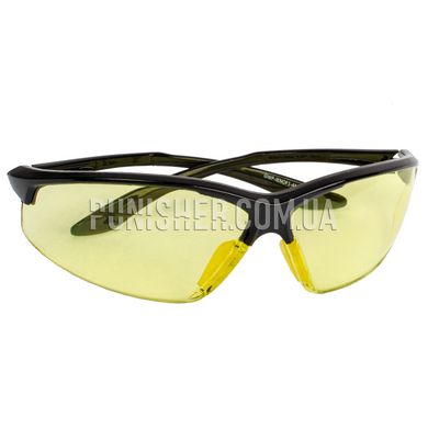 Балістичні окуляри Walker’s IKON Tanker Glasses з бурштиновими лінзами, Чорний, Бурштиновий, Окуляри