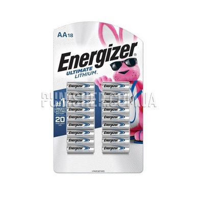 Energizer Ultimate Lithium AA Battery 18 pcs (1.5V), Silver, AA