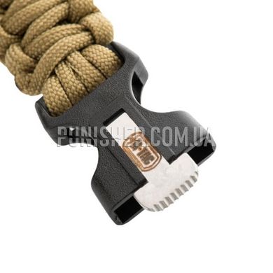 M-Tac Paracord Bracelet with Fire starting tool, Tan, X-Large