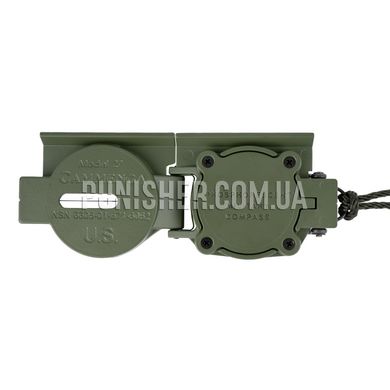 Cammenga U.S. Military Phosphorescent Lensatic Compass Model 27, Olive, Aluminum, Fluorescent paint