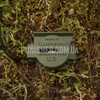 Компас Cammenga U.S. Military Phosphorescent Lensatic Compass Model 27, Olive, Алюміній, Флуоресцентна фарба