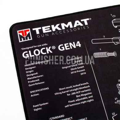 Коврик TekMat Ultra Premium Glock Gen4 для чистки оружия, Черный, Коврик