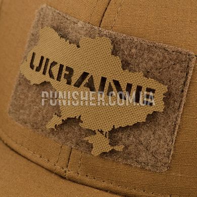 M-Tac Ukraine (contour) Through Laser Cut Patch, Coyote Brown, Cordura