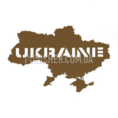 Нашивка M-Tac Ukraine (контур) Скрізна Laser Cut, Coyote Brown, Cordura