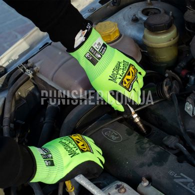 Mechanix Hi-Viz Speedknit Gloves, Green, Small