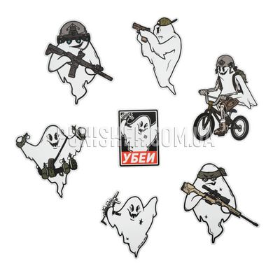 Dead Souls Group Ghost Sticker Pack, White/Black, Stickers