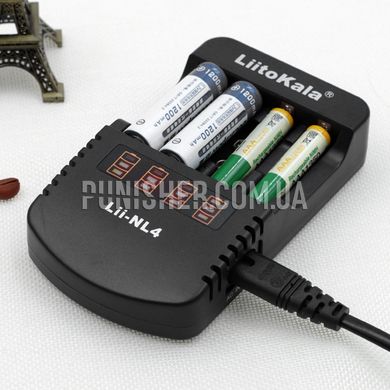 Зарядное устройство LiitoKala Lii-NL4 для AA/AAA + 9V, Черный