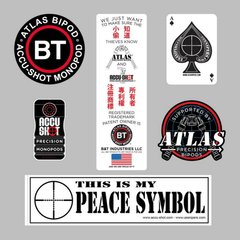 B&T BT82 Sticker Support Pack, White/Black, Stickers