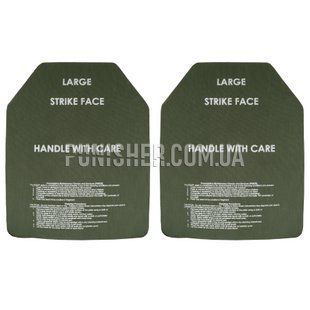 Керамічні бронепластини ESAPI REV.E - Large, Olive, Бронепластини, 6, Large, Кераміка, NIJ IV