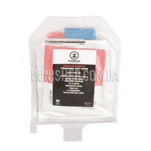 Phokus Deployment Trauma Kit-VPD, Clear, Blood collection bag, Blood typing card, Turnstile