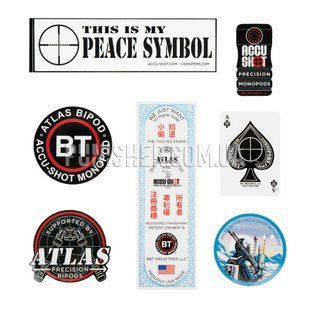 B&T BT82 Sticker Support Pack, White/Black, Stickers