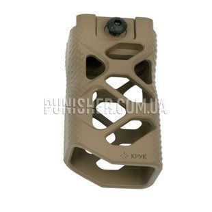 KPYK Medium Forward Hand Grip with Picatinny mount, Coyote Tan, Picatinny rail, Fire transfer grip