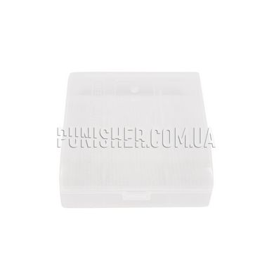 Plastic box for AA batteries, Clear