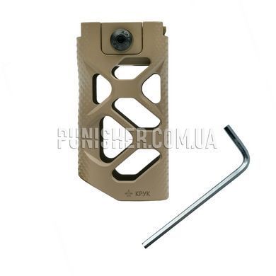 KPYK Medium Forward Hand Grip with Picatinny mount, Coyote Tan, Picatinny rail, Fire transfer grip