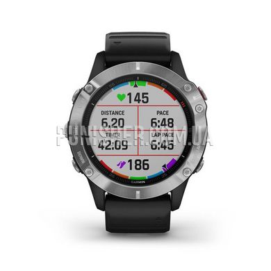 Спортивные часы Garmin Fenix 6 Solar (Бывшее в употреблении), Черный, Альтиметр, Барометр, Виброуведомление, Дата, Месяц, Год, Компас, Шагомер, Подсветка, Пульсометр, Секундомер, Таймер, Фитнес-трекер, Bluetooth, GPS, Тактические часы