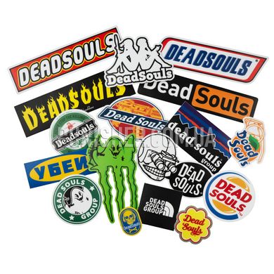 Dead Souls Group Brand Mini Sticker Pack, Orange/Black, Stickers