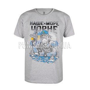 Футболка 4-5-0 Наше Море Чорне, Серый, Small