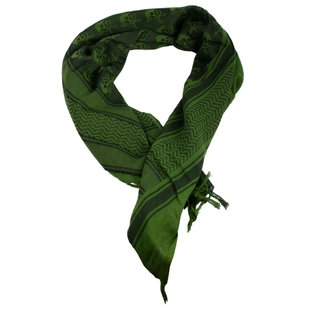 Emerson Skeleton Shemagh Scarf, Olive Drab, Universal