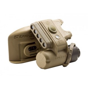 Нашоломний ліхтар Surefire Helmet Light HL1-D-TN, Tan, Нашоломний, Батарейка, Інфрачервоний, Жовто-зелений, 20