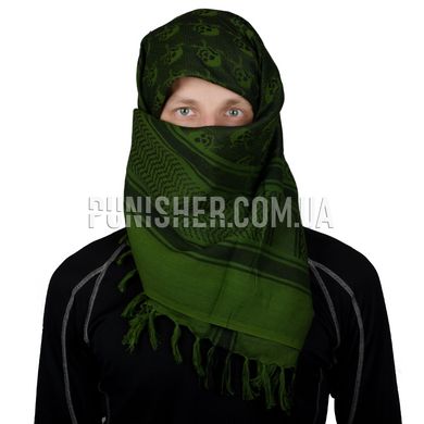 Emerson Skeleton Shemagh Scarf, Olive Drab, Universal