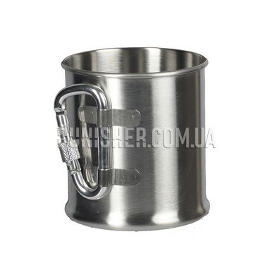 M-Tac Stainless Steel Mug with Carabiner handle, Silver, Інше