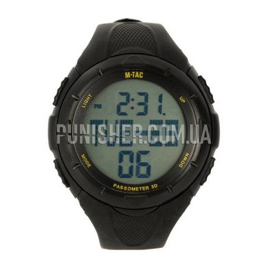M-Tac tactical watch with step counter, Black, Alarm, Date, Year, Calendar, Pedometer, Backlight, Stopwatch, Timer, Fitness tracker, Tactical watch