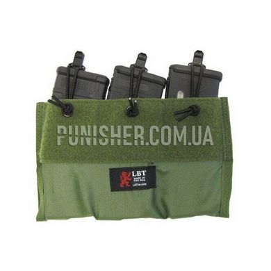 LBT-2645A 5.56 Mag Insert W/Retention, Olive Drab, 3, Velcro, AR15, M4, M16, HK416, For plate carrier, .223, 5.56