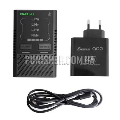 Зарядний пристрій Gens Ace IMARS mini G-Tech USB-C Battery Charger, Чорний