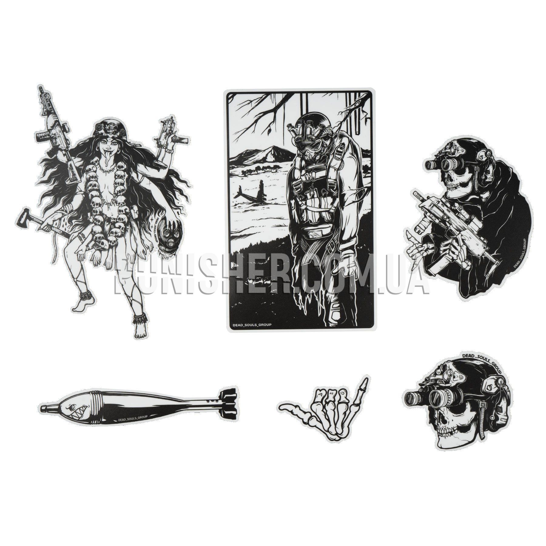 Dead Souls Group Black Sticker Pack White/Black buy with international ...