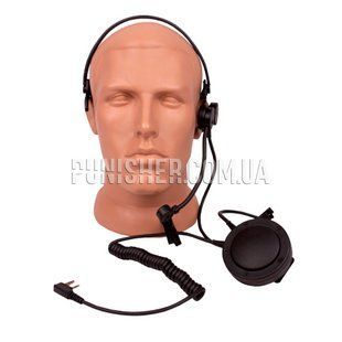 Гарнитура Thales Lightweight MBITR Headset под Kenwood, Черный