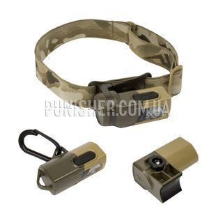 Princeton Tec Snap RW 450 Lumen Flashlight, Multicam, Headlamp, Flashlight, Battery, White, Red