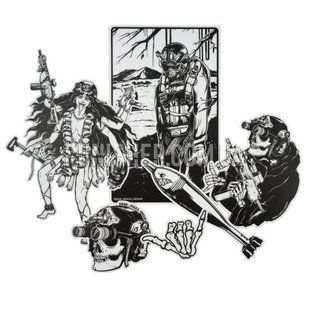 Стикерпак Dead Souls Group Black, Белый/Черный, Стикеры