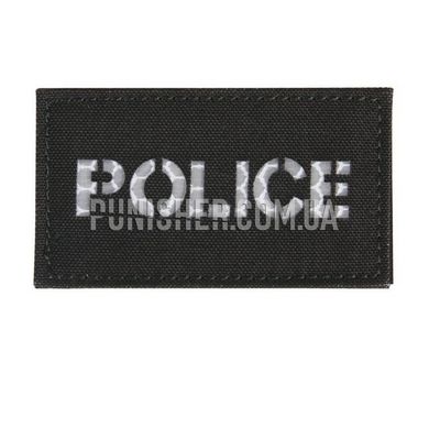 Нашивка Emerson Police Silver 9x5cm Patch, Черный, Полиция
