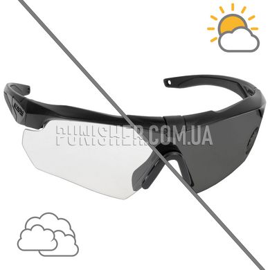 ESS Crossbow Ballistic Eyeshields with Photochromic Lens, Black, Photochromic, Goggles