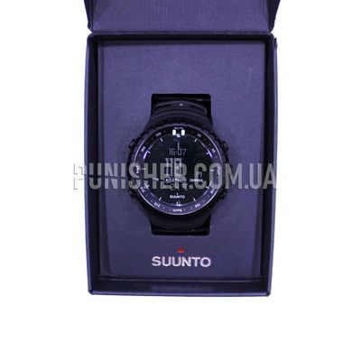 Suunto Core All Black Watch (Used), Black, Altimeter, Barometer, Depth gauge, Date, Month, Year, Sunrise / sunset time, Compass, Backlight, Thermometer, Fitness tracker, Storm advance, Tactical watch
