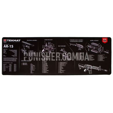 Килимок для чистки зброї TekMat Ultra з кресленням AR-15, Чорний, Килимок