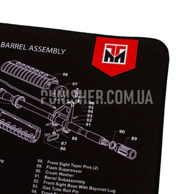 Коврик для чистки оружия TekMat Ultra с чертежом AR-15, Черный, Коврик