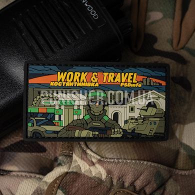 Патч PSDinfo "Work and Travel Костянтинівка" ПВХ, Olive, ПВХ, Ні
