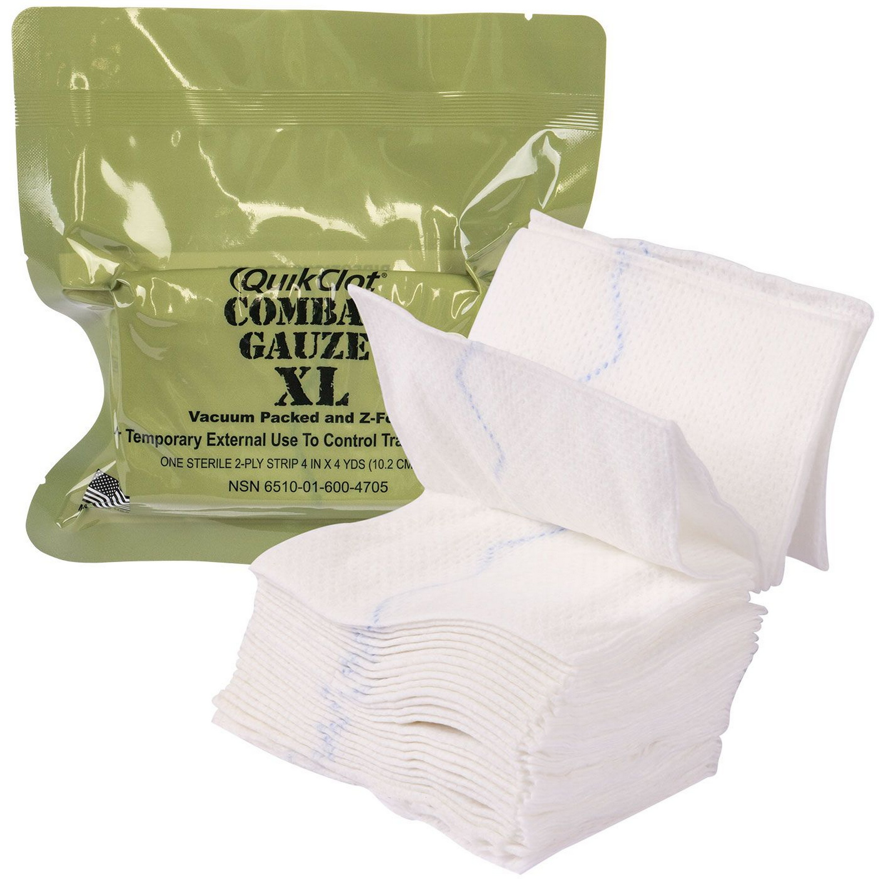Бинт гемостатичний QuikClot Combat Gauze Z-Folded XL QuikClot - купити в Україні