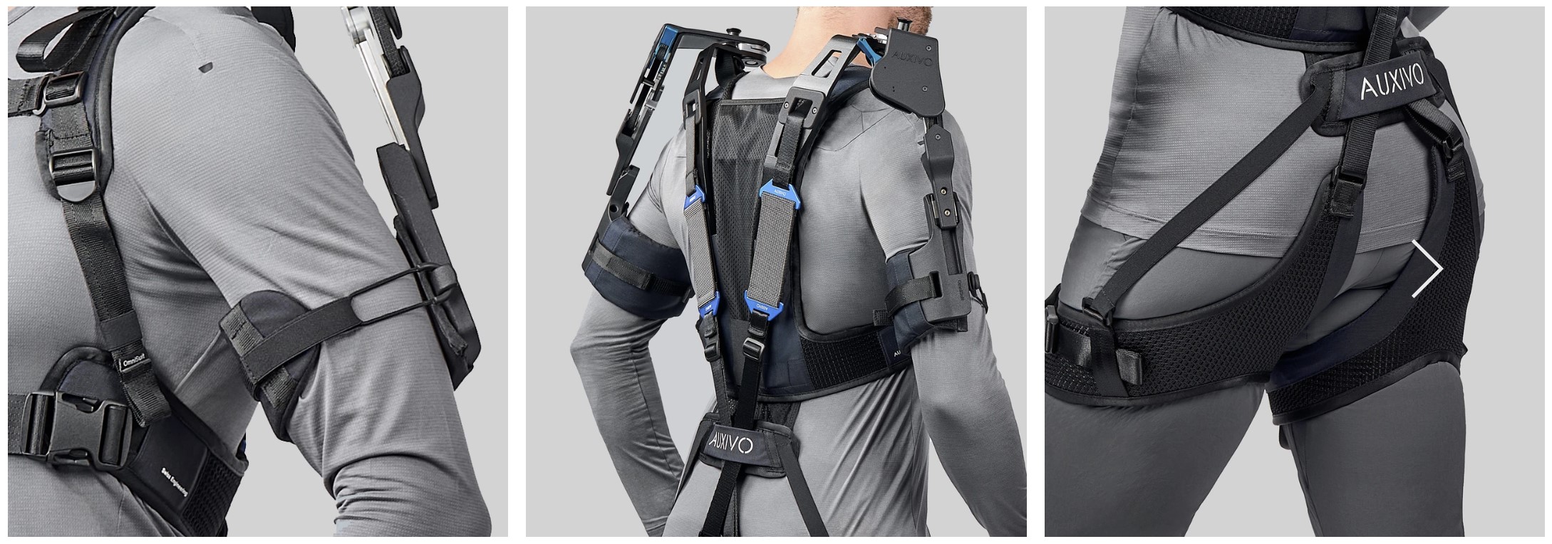 Exoskeleton components (back and lower section)