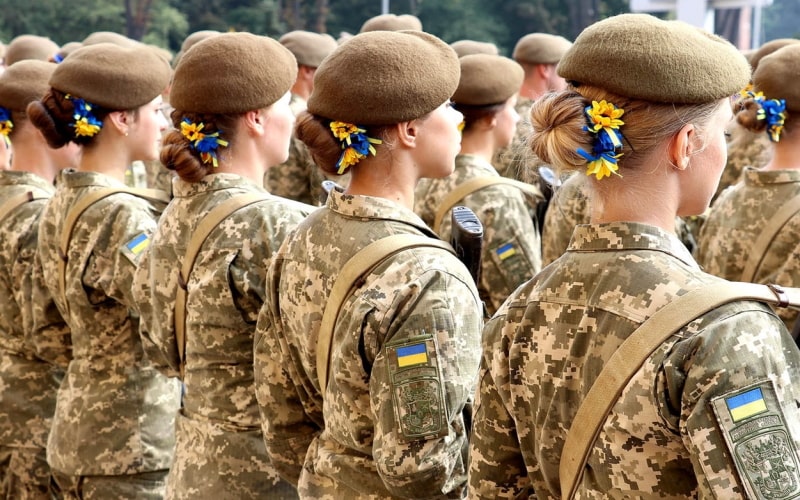 The physique of Ukrainian female military personnel