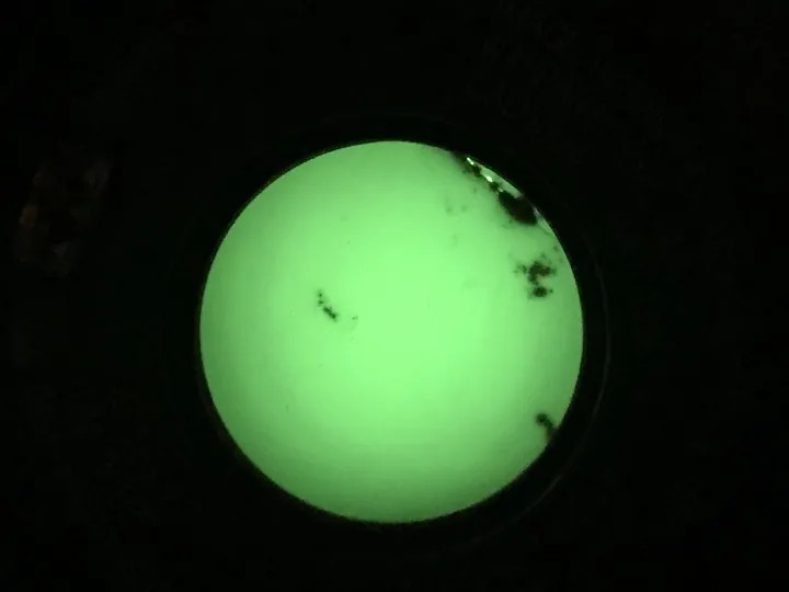 View through the eyepiece
