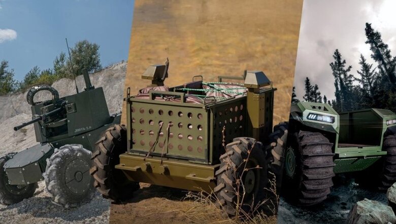 Ground-based drones: fire support, small and large transport drones